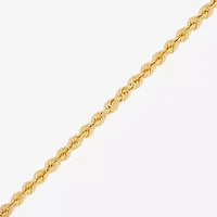 Bonded Brilliance Womens 14K Gold Bonded With Sterling Silver Inch Rope Chain Necklace