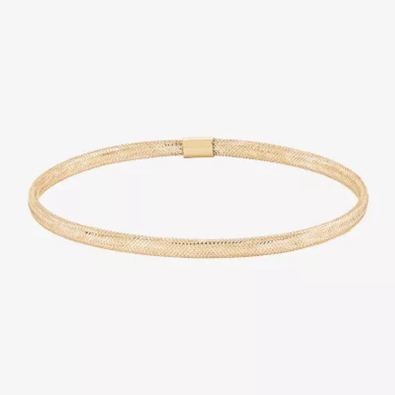 Made in Italy Womens 10K Gold Stretch Bracelet