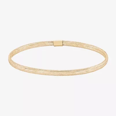 Made in Italy Womens 10K Gold Stretch Bracelet