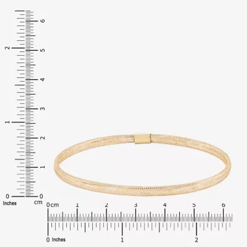 Made in Italy Womens 10K Gold Stretch Bracelet