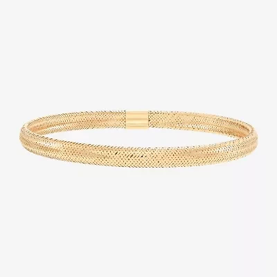 Made in Italy Womens 10K Gold Stretch Bracelet