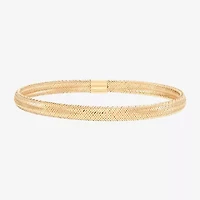 Made in Italy Womens 10K Gold Stretch Bracelet