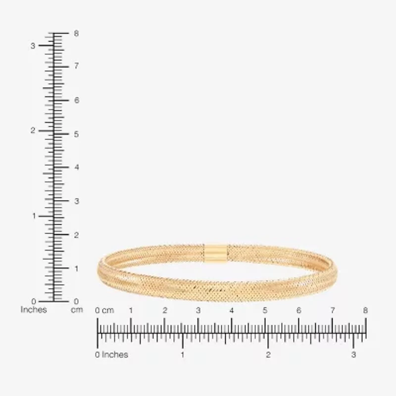 Made in Italy Womens 10K Gold Stretch Bracelet