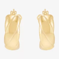 Made in Italy Womens 14K Gold 16mm Hoop Earrings