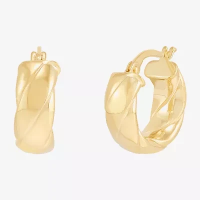 Made in Italy Womens 14K Gold 16mm Hoop Earrings