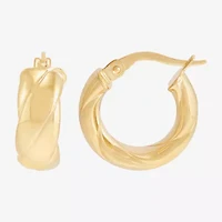 Made in Italy Womens 14K Gold 16mm Hoop Earrings
