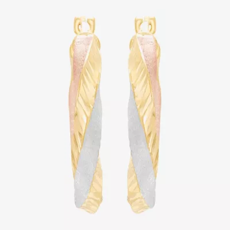 Made in Italy Womens 14K Gold 20mm Hoop Earrings