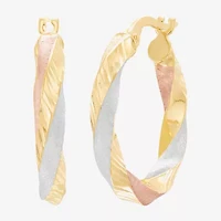 Made in Italy Womens 14K Gold 20mm Hoop Earrings