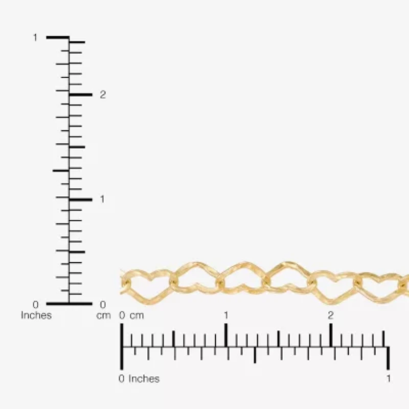 Made in Italy Womens 24K Gold Over Silver 7.5 Inch Solid Link Chain Bracelet