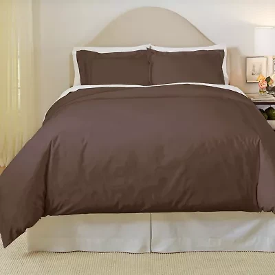 Pointehaven Long Staple Cotton Soft Sateen 3-pc. Duvet Cover Set