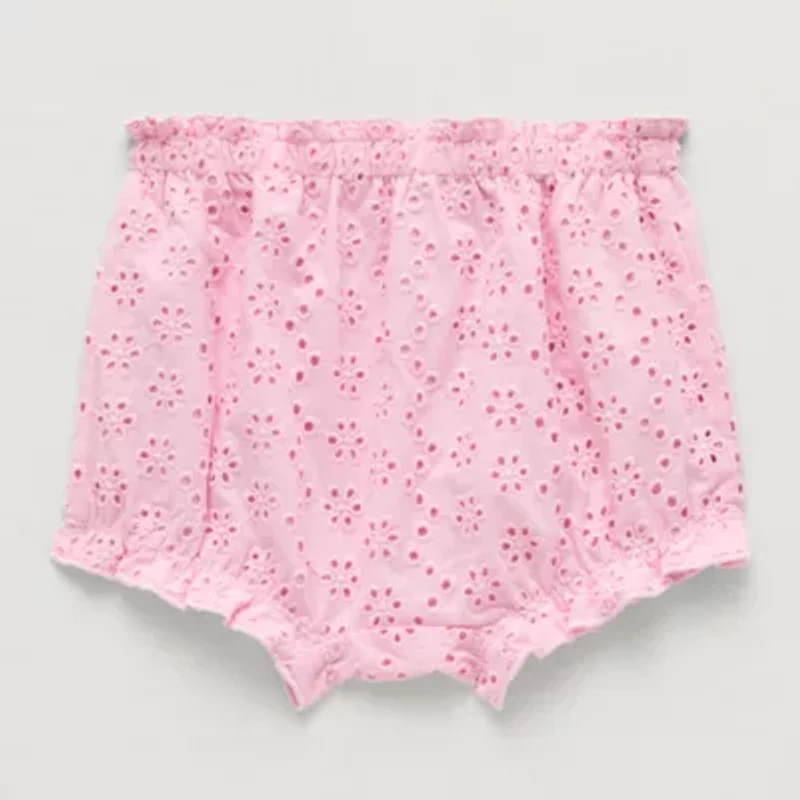 Okie Dokie Eyelet Baby Girls Pull-On Short