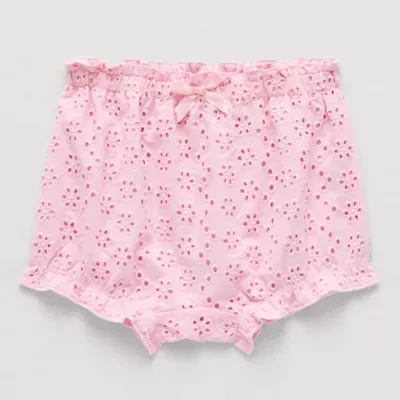 Okie Dokie Eyelet Baby Girls Pull-On Short