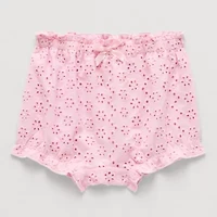Okie Dokie Eyelet Baby Girls Pull-On Short