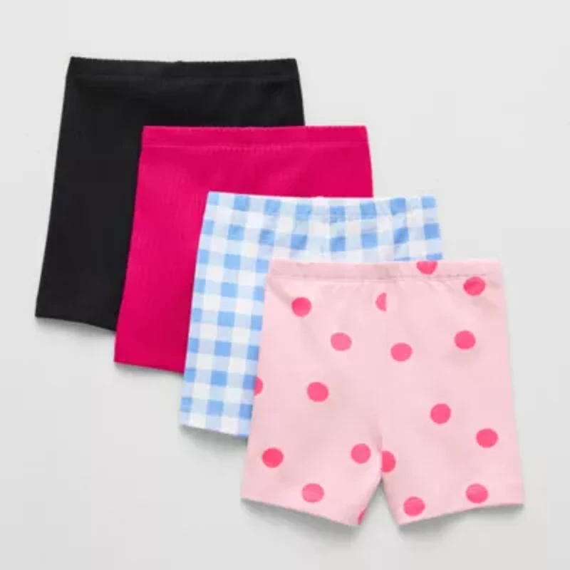 Okie Dokie Toddler & Little Girls Mid Rise 4-pc. Bike Short