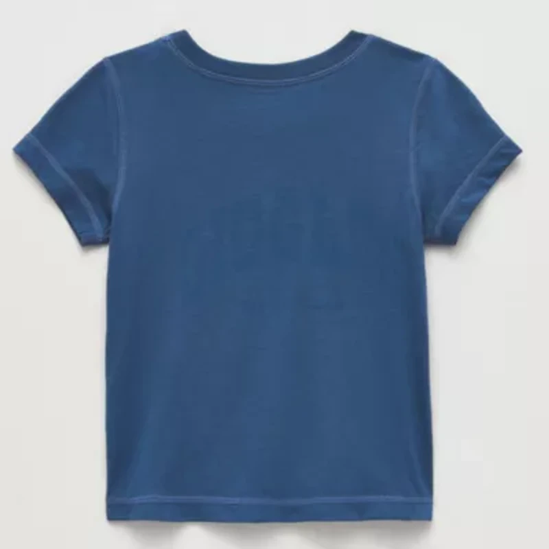 Okie Dokie Toddler Girls Easy-on + Easy-off Sensory Friendly Round Neck Short Sleeve Adaptive Regular Fit Graphic T-Shirt