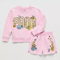 Disney Collection Girls Winnie The Pooh 2-pc. Short Set