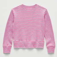 Thereabouts Little & Big Kid Girls Crew Neck Long Sleeve Sweatshirt