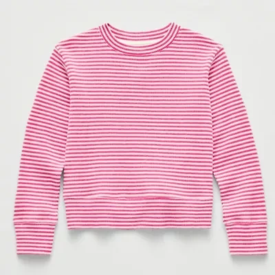 Thereabouts Little & Big Kid Girls Crew Neck Long Sleeve Sweatshirt