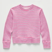 Thereabouts Little & Big Kid Girls Crew Neck Long Sleeve Sweatshirt