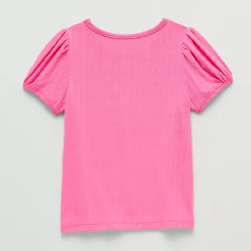 Thereabouts Little Girls Round Neck Short Sleeve T-Shirt