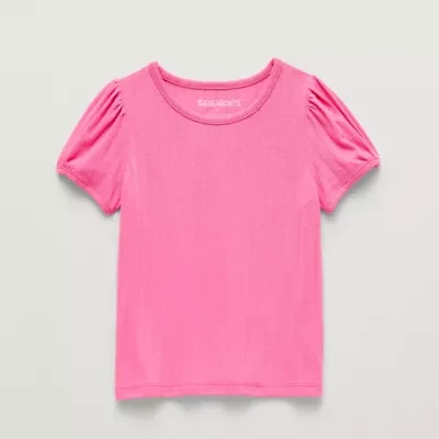 Thereabouts Little Girls Round Neck Short Sleeve T-Shirt