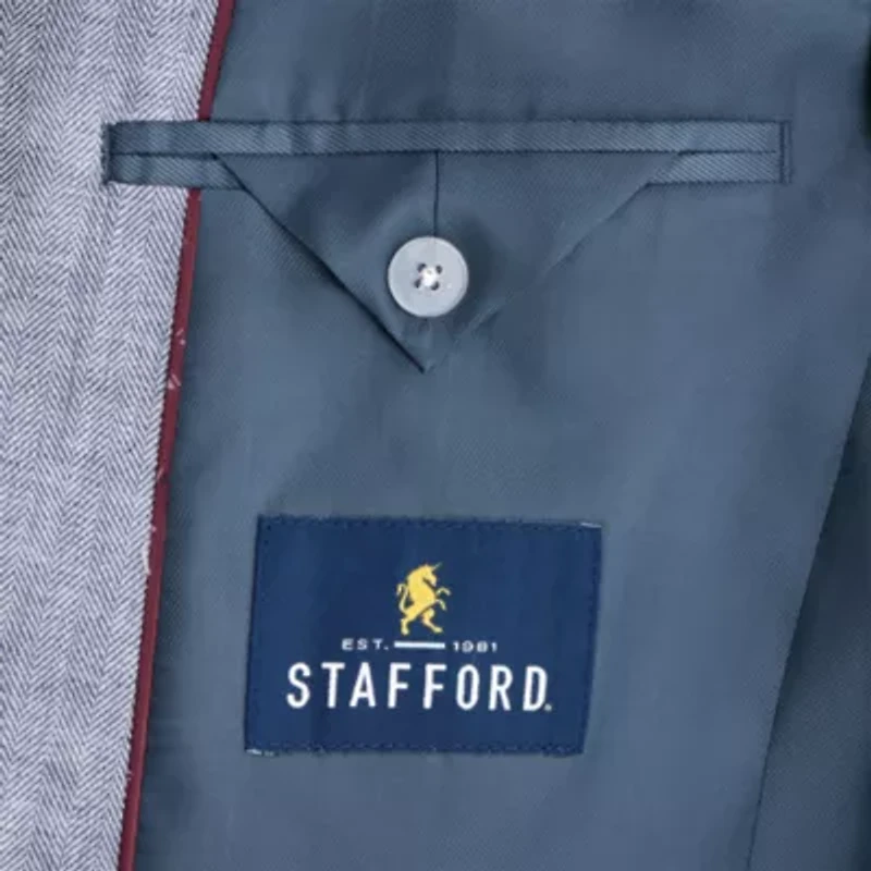 Stafford Linen Cotton Blend Mens Regular Fit Sport Coat