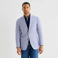 Stafford Linen Cotton Blend Mens Regular Fit Sport Coat