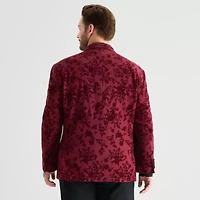 J. Ferrar Evening Edition Mens Big and Tall Floral Stretch Fabric Tuxedo Jacket