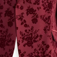 J. Ferrar Evening Edition Mens Big and Tall Floral Stretch Fabric Tuxedo Jacket
