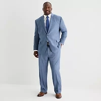 Stafford Mens Regular Fit Plaid Big and Tall Suit Jacket