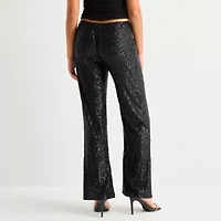 Forever 21 Womens Juniors Straight High Rise Pull-On Sequin Pant