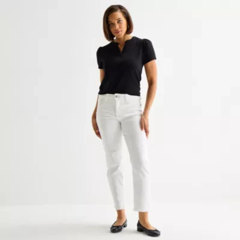 Liz Claiborne Lana Womens Ankle Mid Rise Pant