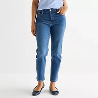 Liz Claiborne Womens Ankle High Rise Pant