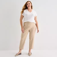 Liz Claiborne Womens Plus V Neck Short Sleeve T-Shirt