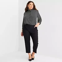 Liz Claiborne Womens Plus Long Sleeve Blouse