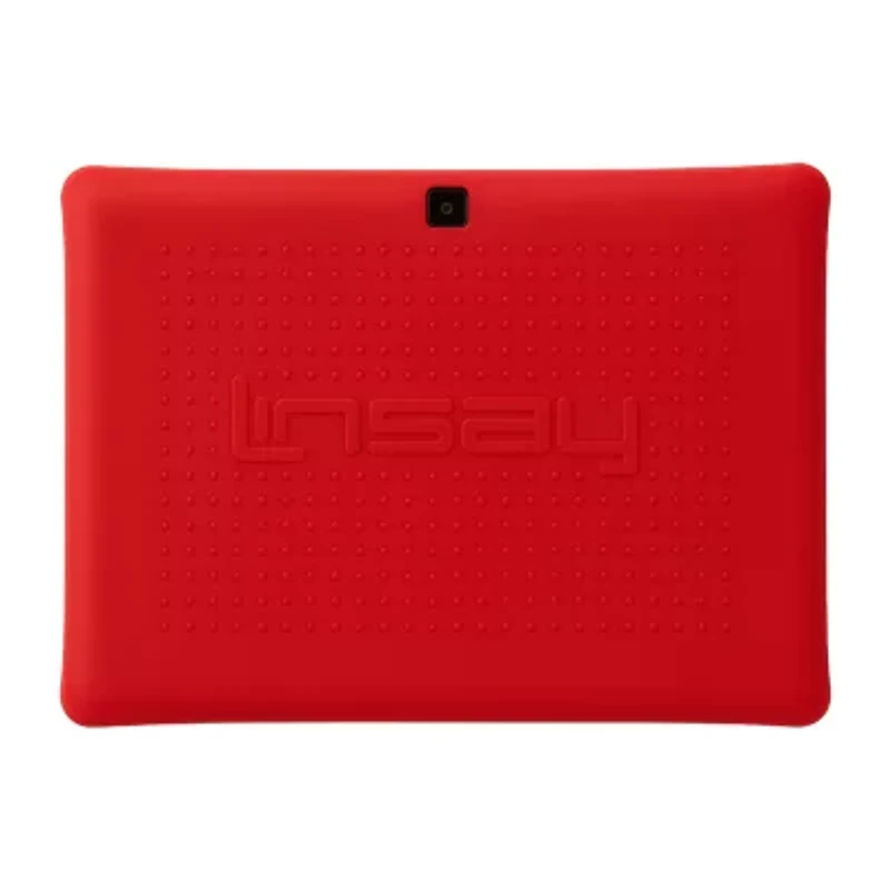 LINSAY® 10.1 Octa Core 128Gb Android 15 Tablet Kids Red Back