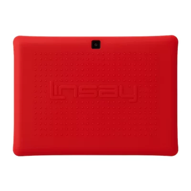 LINSAY® 10.1 Octa Core 128Gb Android 15 Tablet Kids Red
