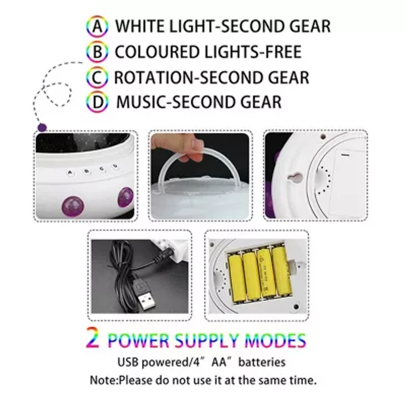 LINSAY® SL1KW Baby Smart Kids Toy Lamp Projector Universe LED Light Show Lullabies