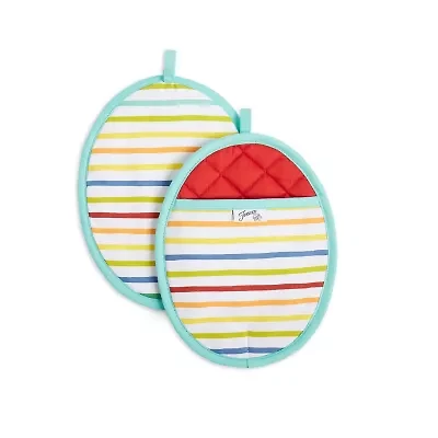 Fiesta Tropical Stripe 2-pc. Pot Holder Set