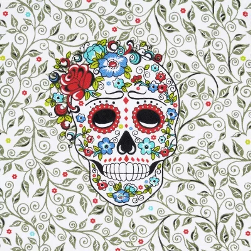 Fiesta Skull and Vine Apron