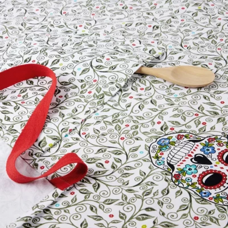 Fiesta Skull and Vine Apron