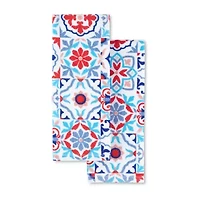 Fiesta Worn Tiles 2-pc. Kitchen Towel Set