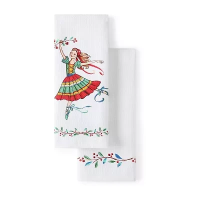 Fiesta Holiday Ballerina 2-pc. Kitchen Towel Set
