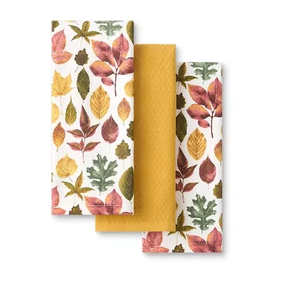 Martha Stewart Autumn Harvest Leaves Kitchen Towel Set