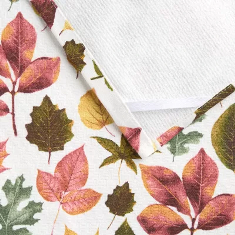 Martha Stewart Autumn Harvest Leaves Kitchen Towel Set