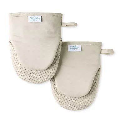 Town and Country Basketweave Antimicrobial 2-pc. Mini Oven Mitt Set
