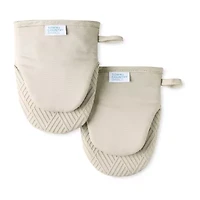 Town and Country Basketweave Antimicrobial 2-pc. Mini Oven Mitt Set