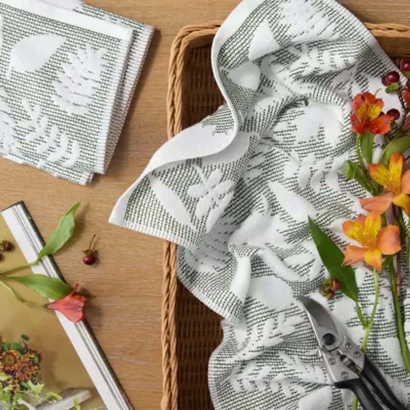 Martha Stewart Woodland Harvest Leaves 2-pc. Kitchen Towel Set