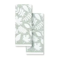 Martha Stewart Woodland Harvest Leaves 2-pc. Kitchen Towel Set