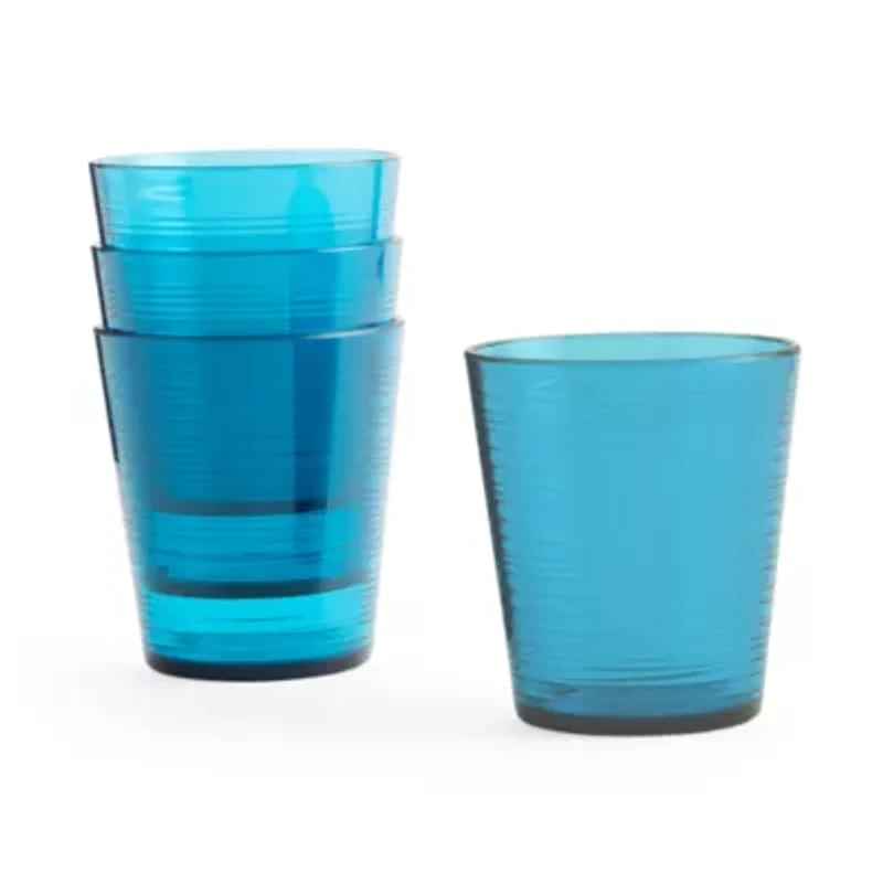 Outdoor Oasis 15oz Blue 4-pc. Tumbler Glass